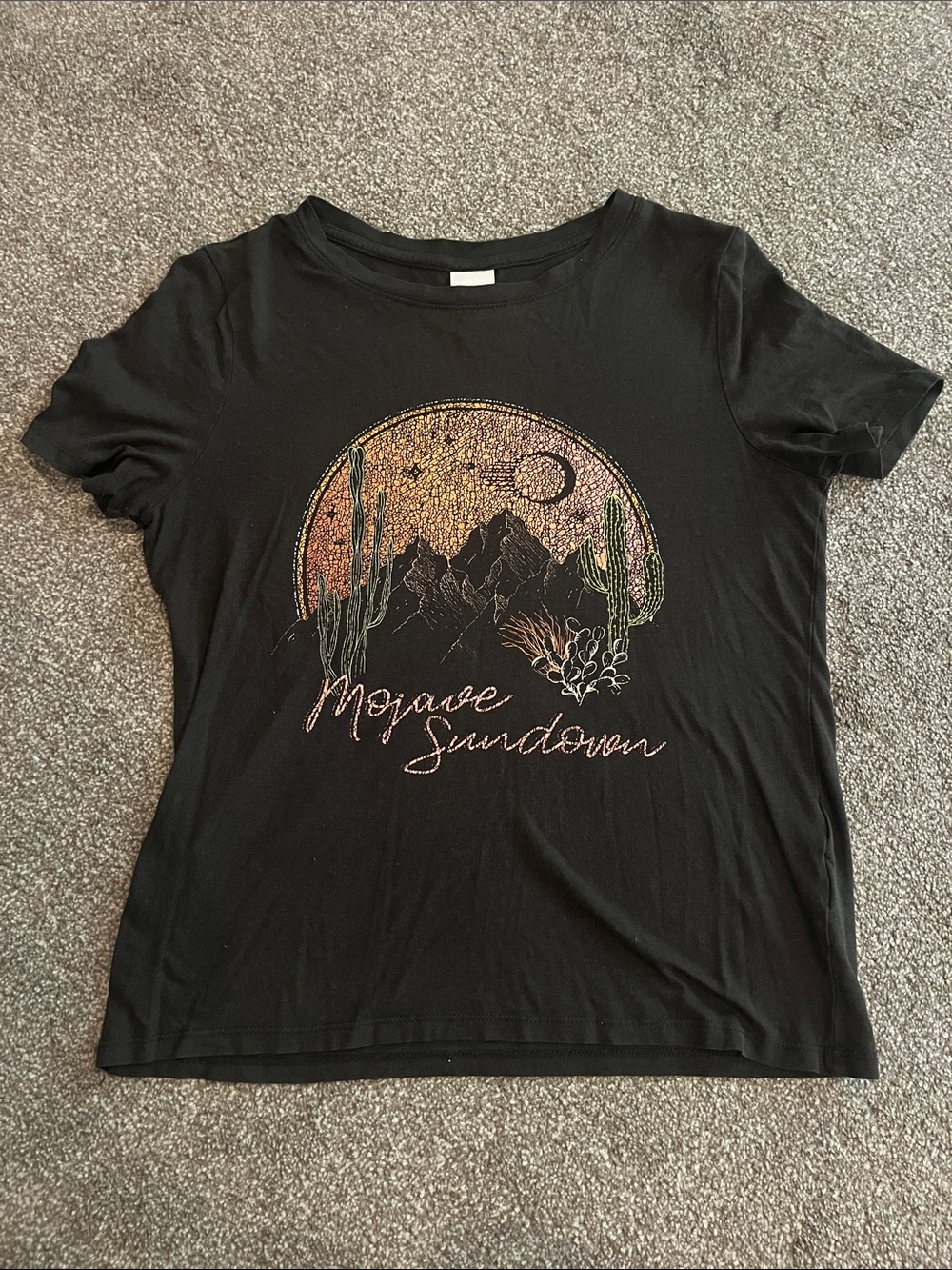 H&M Black Mojave Sundown Graphic Tee